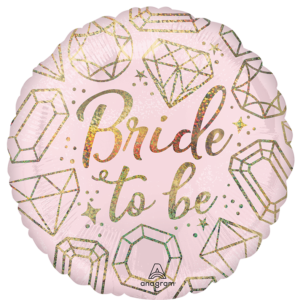 18" Standard Holographic Bride to Be Foil Balloon