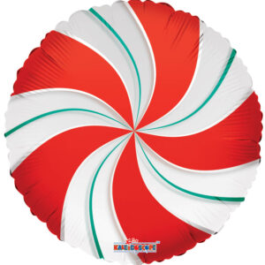 18" Candy Mint Clear View Balloon