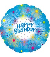 9" Happy Birthday Glitters Balloon