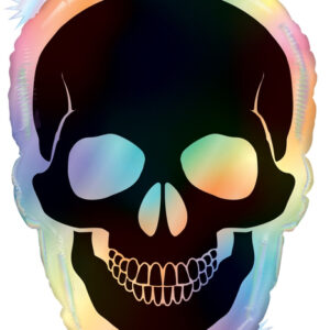 27" Opal Skull Foil Balloon