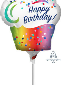 9" Happy Birthday Cupcake Ombre