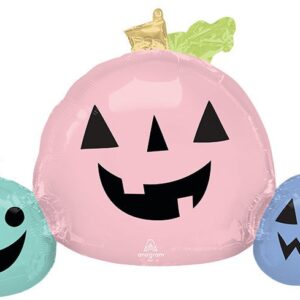 35" Jumbo Pastel Halloween Pumpkins Foil Balloon