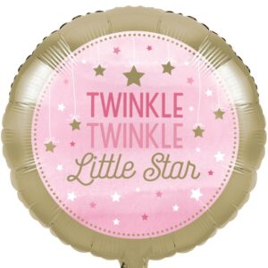 18" Twinkle Twinkle Little Star Pink Girl Balloon