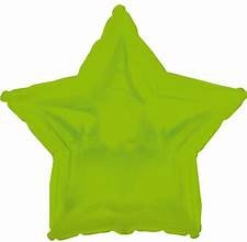 18"SOLID LIME GREEN STAR