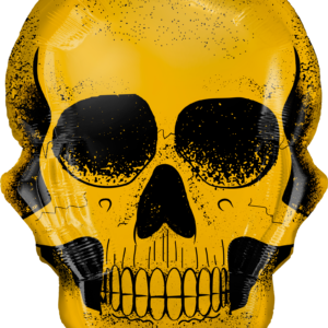 36" Golden Skull Foil Balloon